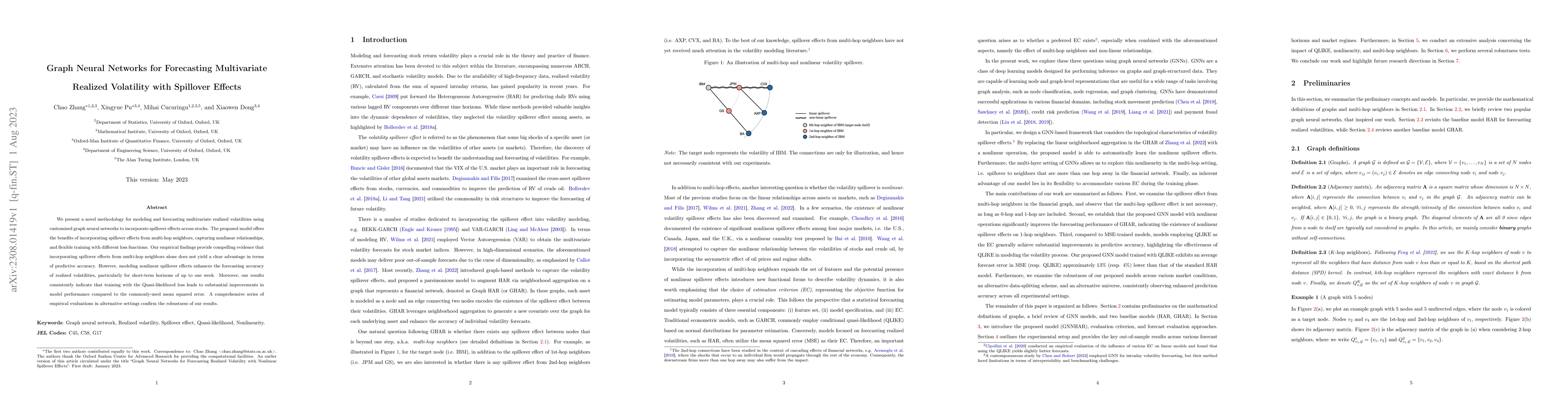 Thumbnail for Graph Neural Networks for Forecasting Multivariate Realized Volatility
  with Spillover Effects
