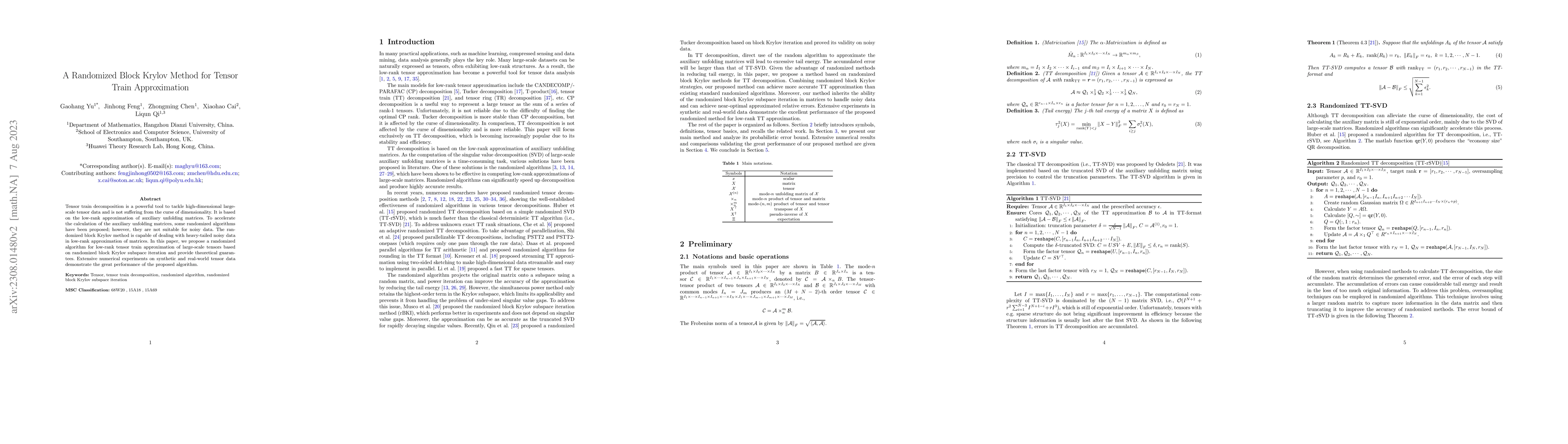 Thumbnail for A Randomized Block Krylov Method for Tensor Train Approximation