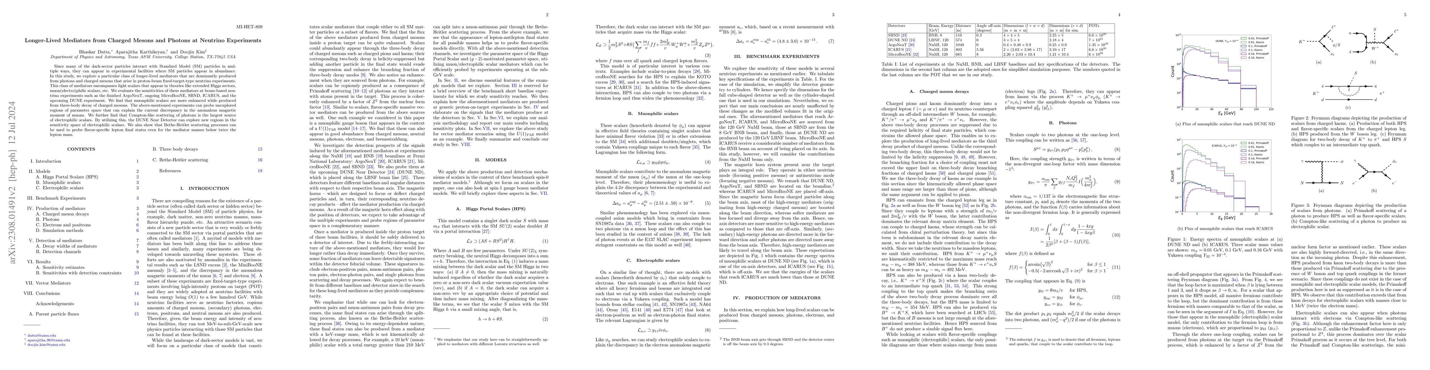 Thumbnail for Longer-Lived Mediators from Charged Mesons and Photons at Neutrino
  Experiments