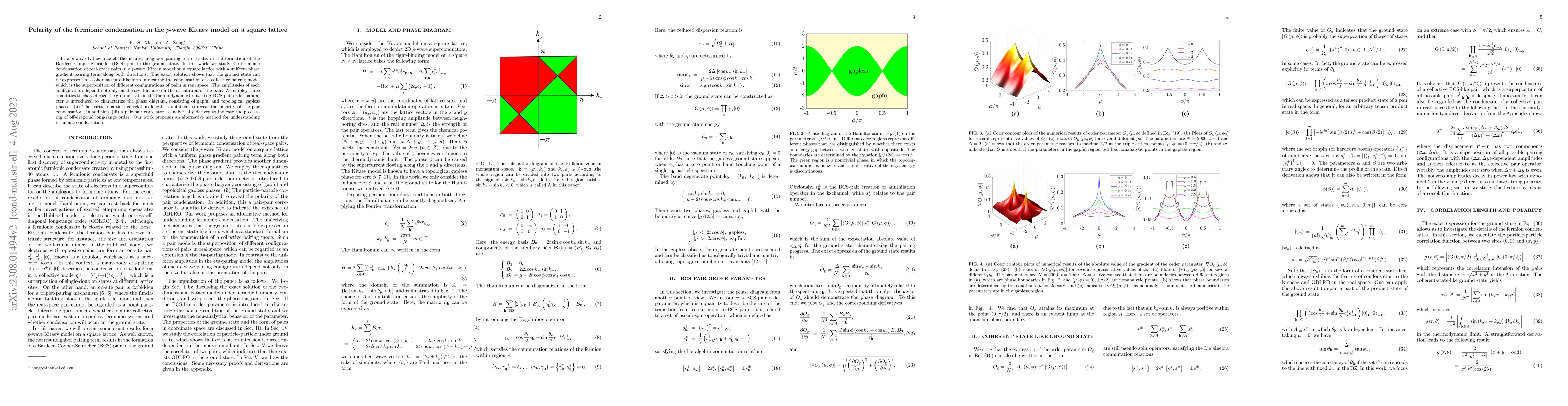 Thumbnail for Polarity of the fermionic condensation in the $p$-wave Kitaev model on a
  square lattice