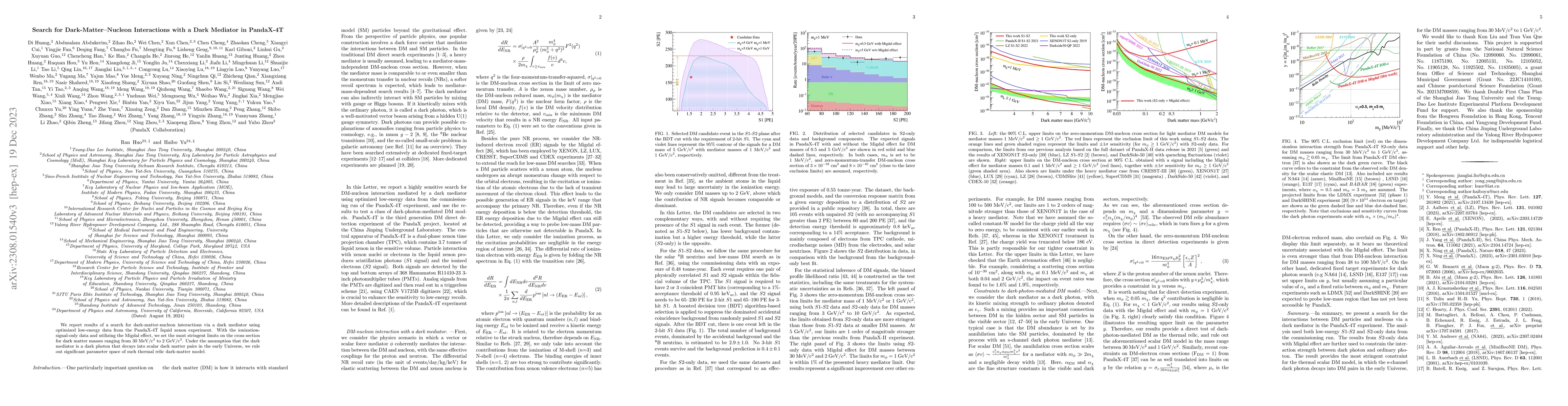 Thumbnail for Search for Dark-Matter-Nucleon Interactions with a Dark Mediator in
  PandaX-4T