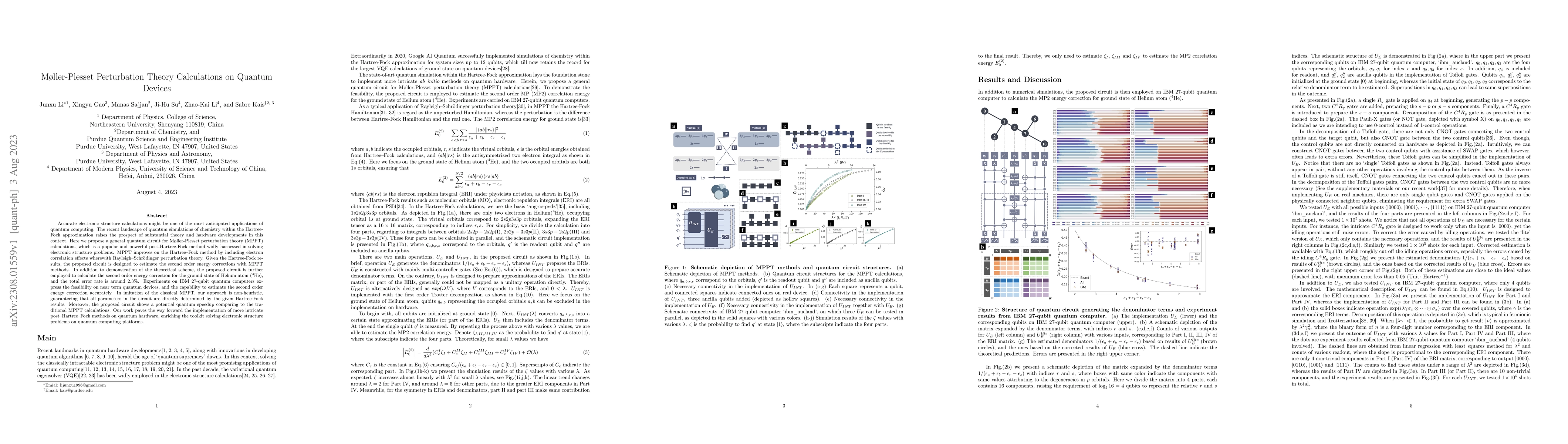 Thumbnail for M{\o}ller-Plesset Perturbation Theory Calculations on Quantum Devices