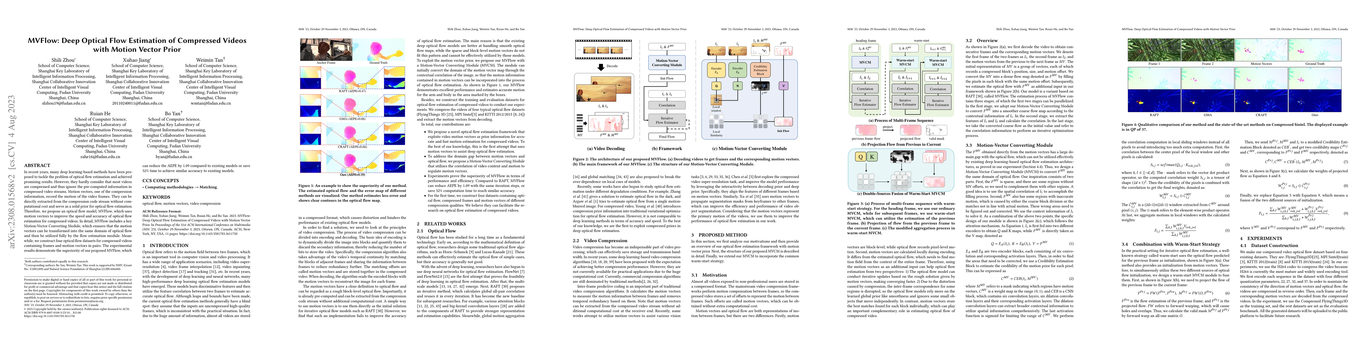 Thumbnail for MVFlow: Deep Optical Flow Estimation of Compressed Videos with Motion
  Vector Prior