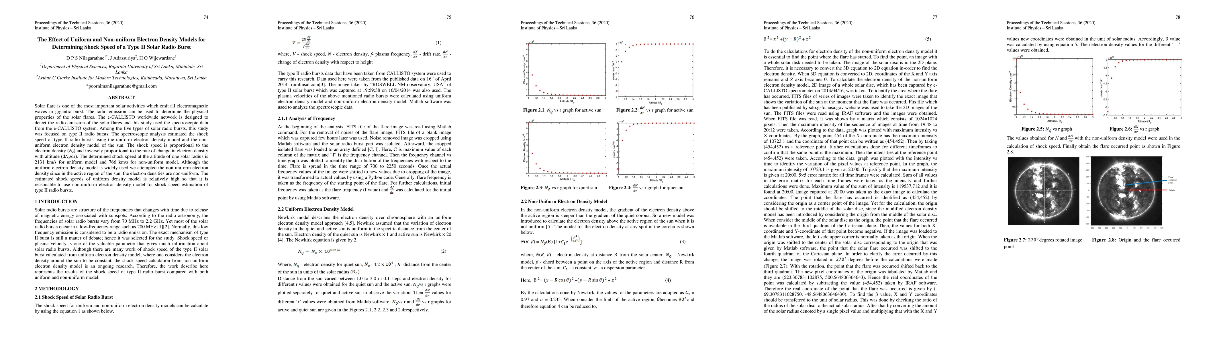 Thumbnail for The Effect of Uniform and Non-uniform Electron Density Models for
  Determining Shock Speed of a Type II Solar Radio Burst