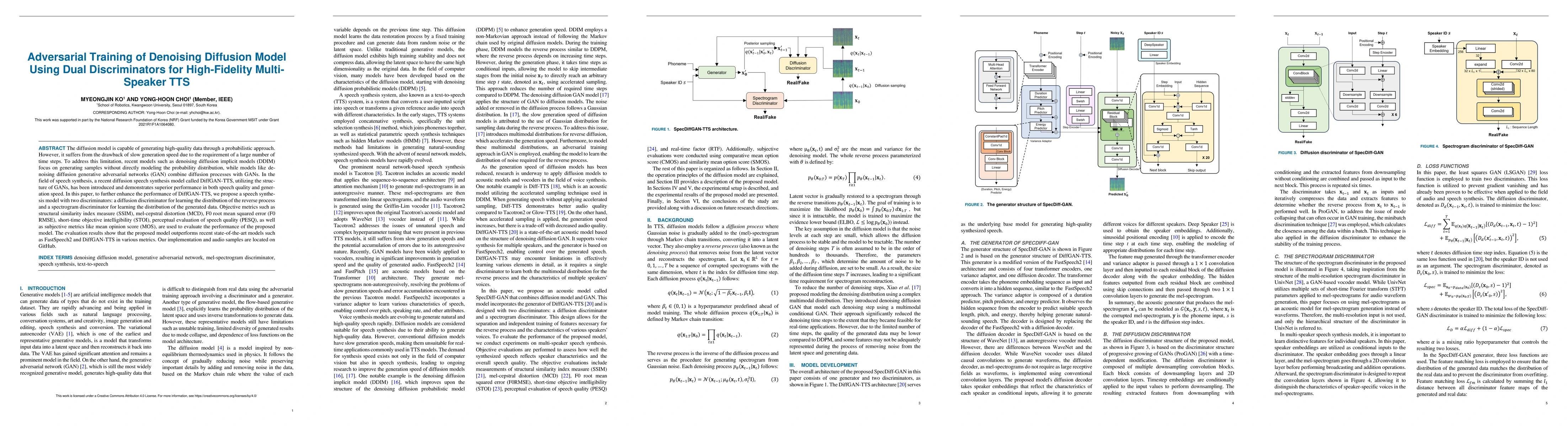 Thumbnail for Adversarial Training of Denoising Diffusion Model Using Dual
  Discriminators for High-Fidelity Multi-Speaker TTS