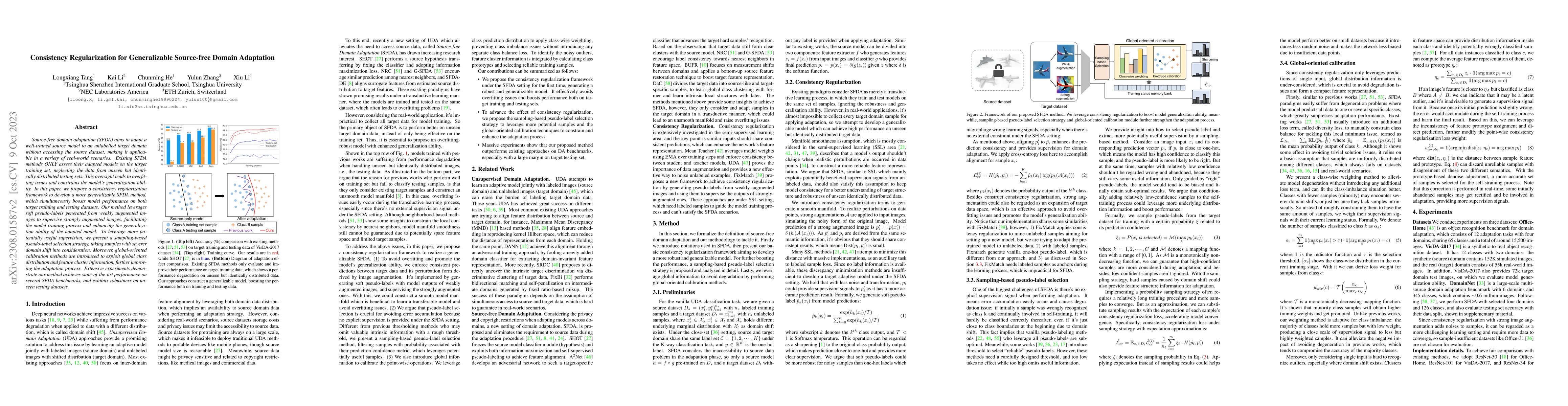 Thumbnail for Consistency Regularization for Generalizable Source-free Domain
  Adaptation
