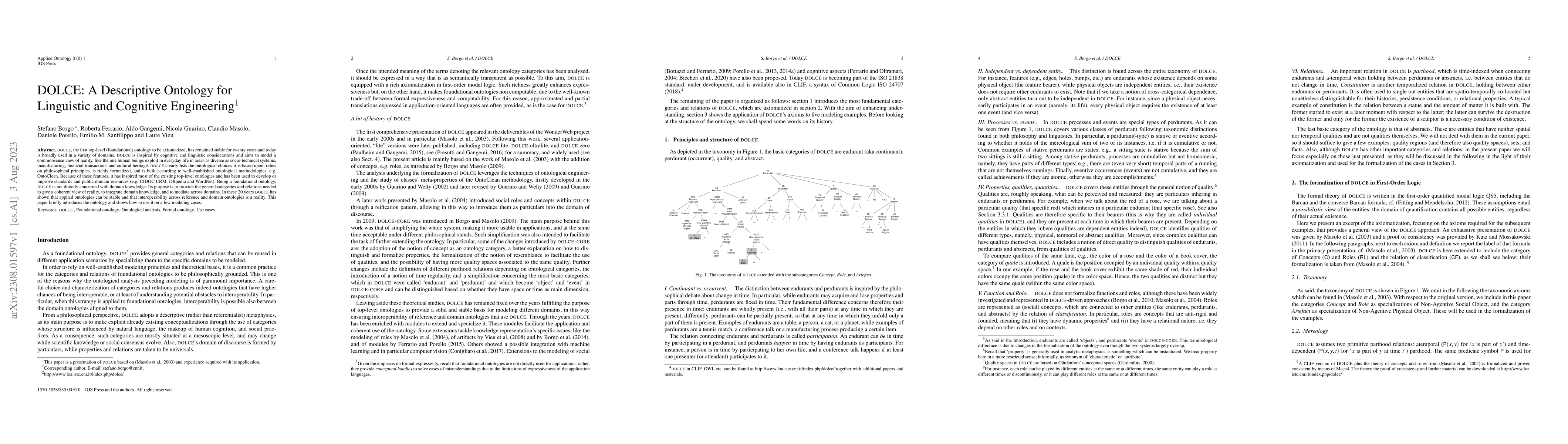 Thumbnail for DOLCE: A Descriptive Ontology for Linguistic and Cognitive Engineering