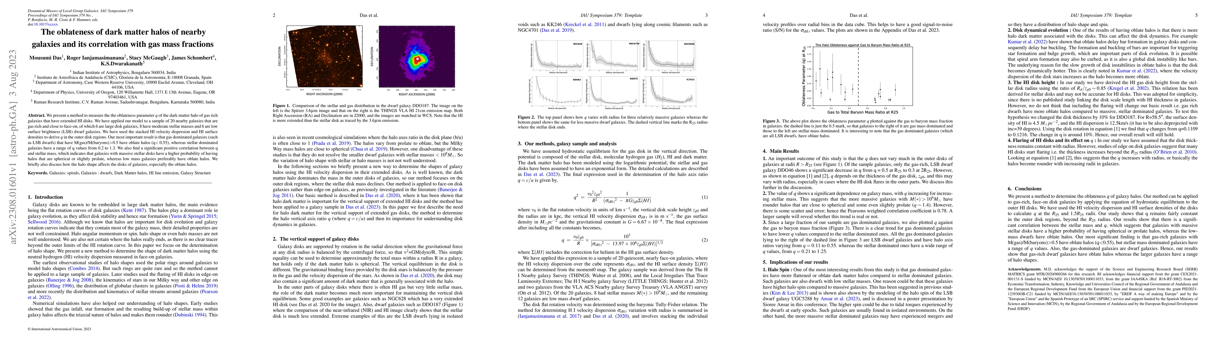 Thumbnail for The oblateness of dark matter halos of nearby galaxies and its
  correlation with gas mass fractions