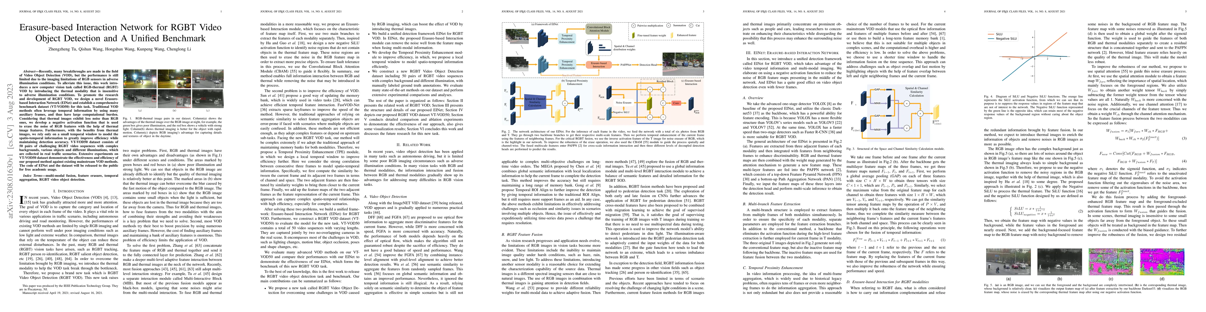 Thumbnail for Erasure-based Interaction Network for RGBT Video Object Detection and A
  Unified Benchmark