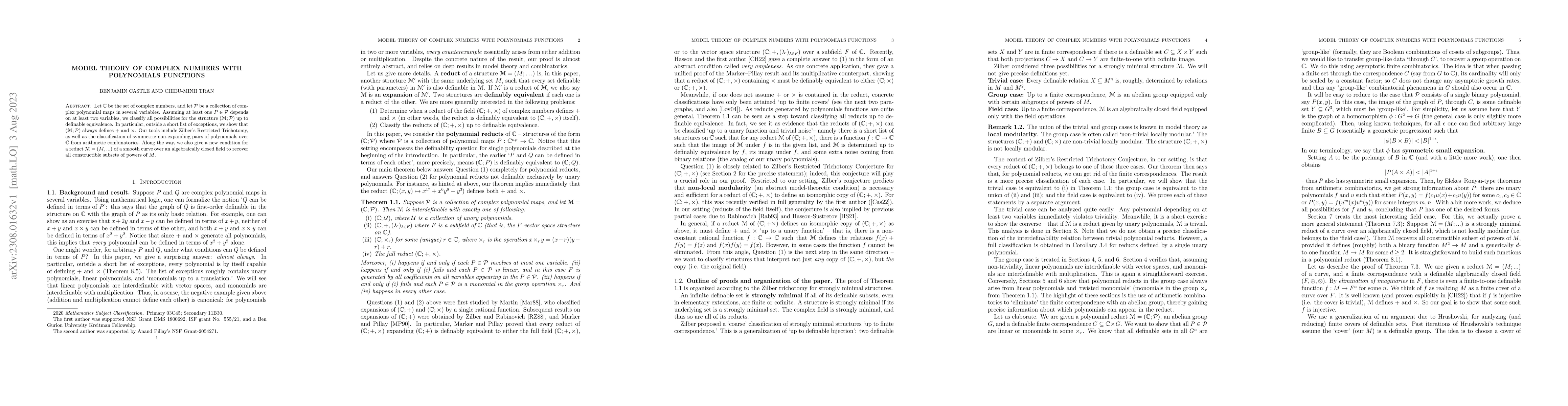 Thumbnail for Model Theory of Complex Numbers with Polynomial Functions