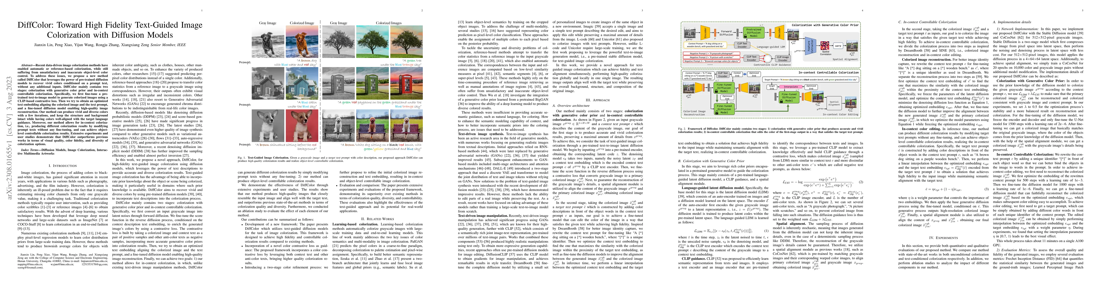 Thumbnail for DiffColor: Toward High Fidelity Text-Guided Image Colorization with
  Diffusion Models