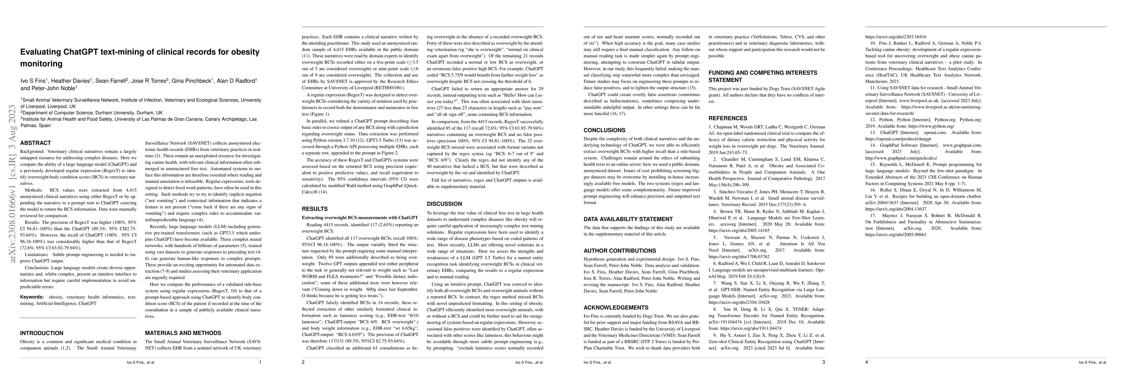 Thumbnail for Evaluating ChatGPT text-mining of clinical records for obesity
  monitoring