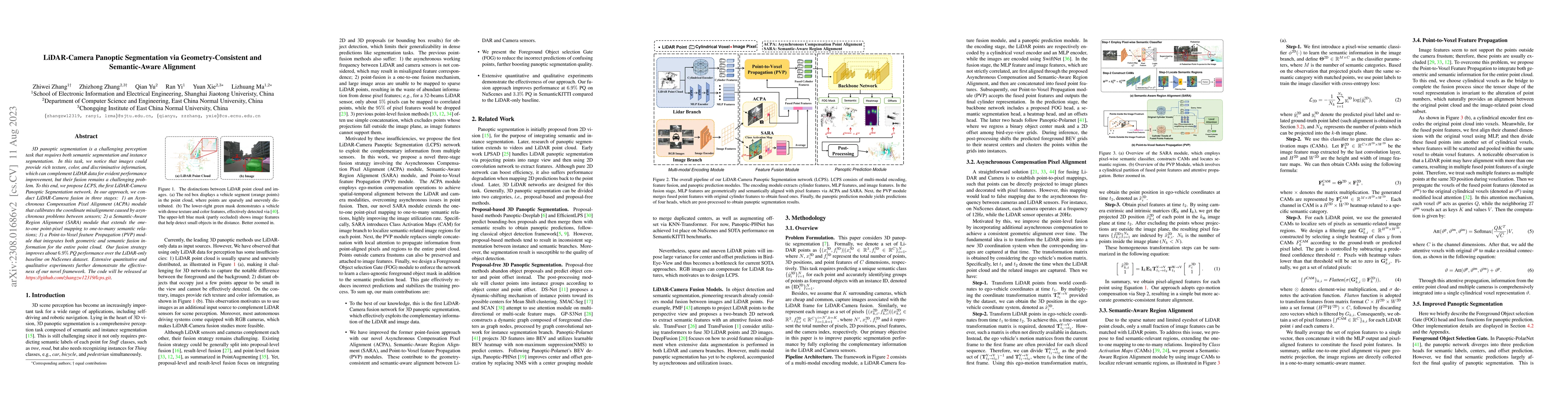Thumbnail for LiDAR-Camera Panoptic Segmentation via Geometry-Consistent and
  Semantic-Aware Alignment