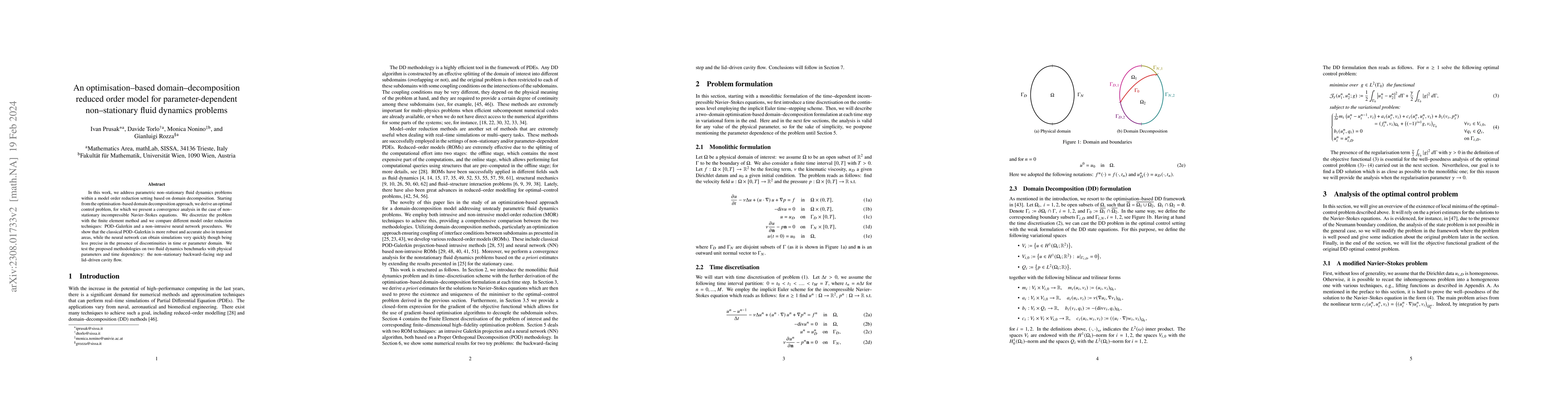 Thumbnail for An optimisation-based domain-decomposition reduced order model for
  parameter-dependent non-stationary fluid dynamics problems