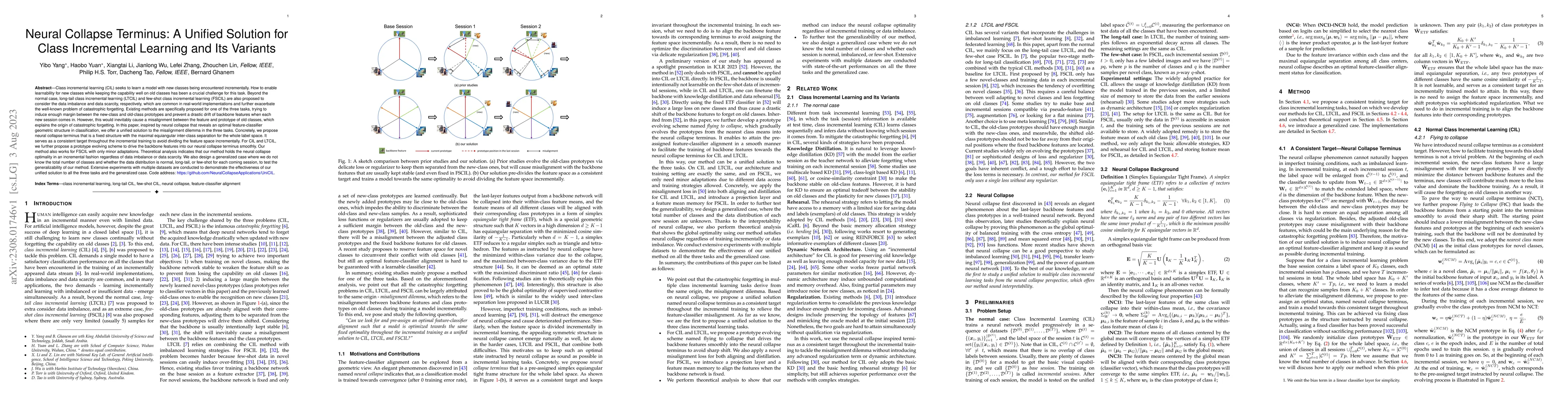 Thumbnail for Neural Collapse Terminus: A Unified Solution for Class Incremental
  Learning and Its Variants