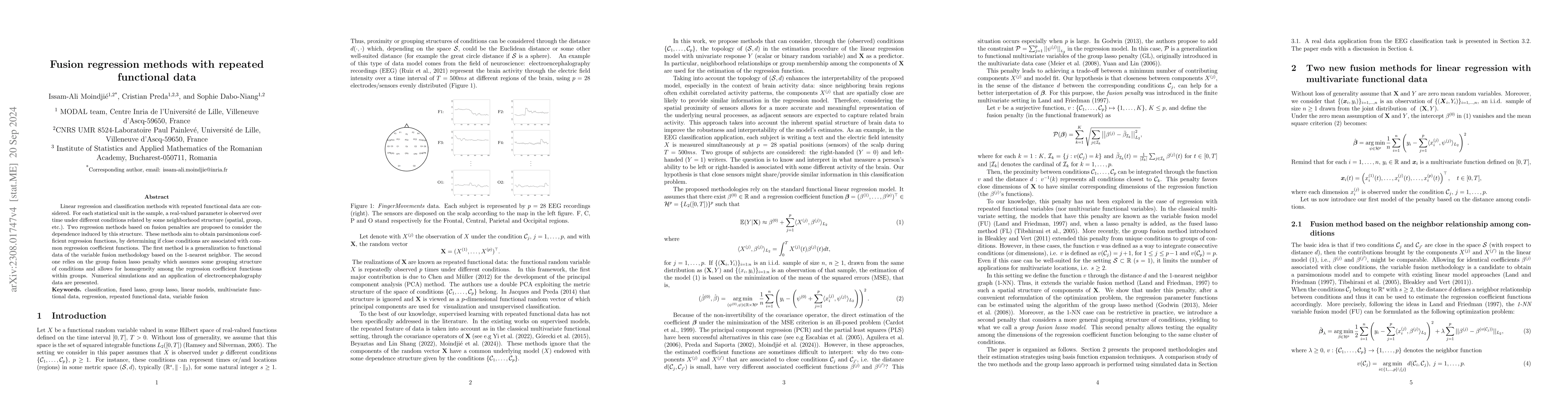 Thumbnail for Fusion regression methods with repeated functional data
