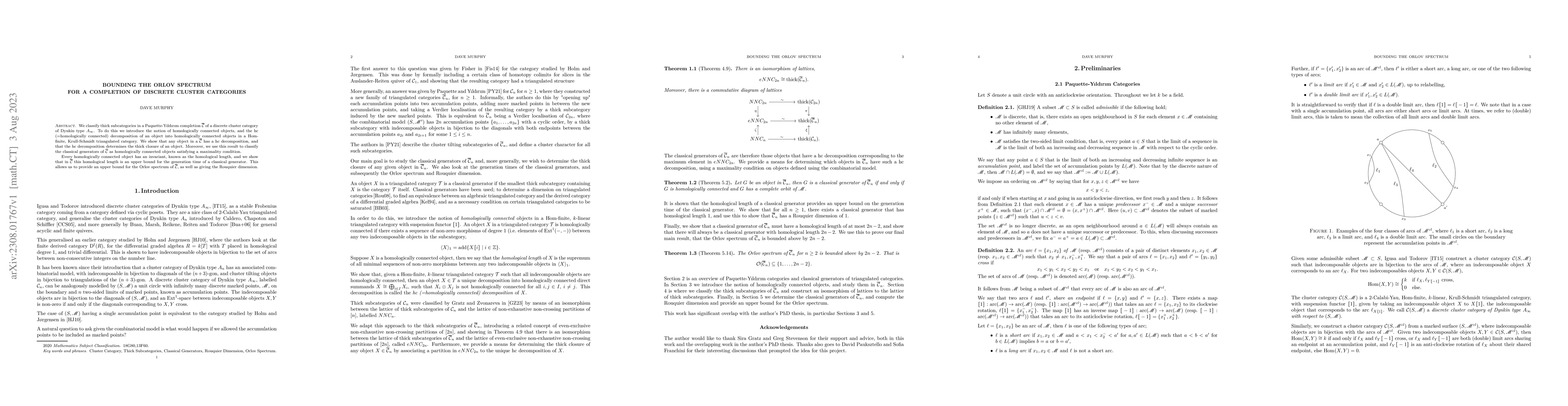 Thumbnail for Bounding The Orlov Spectrum For A Completion Of Discrete Cluster
  Categories