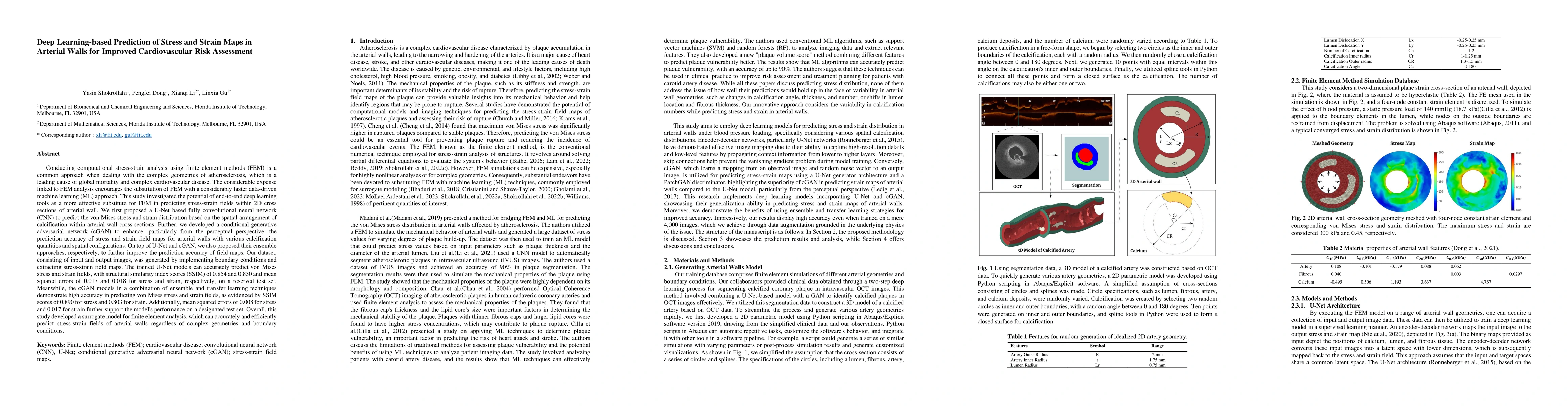 Thumbnail for Deep Learning-based Prediction of Stress and Strain Maps in Arterial
  Walls for Improved Cardiovascular Risk Assessment