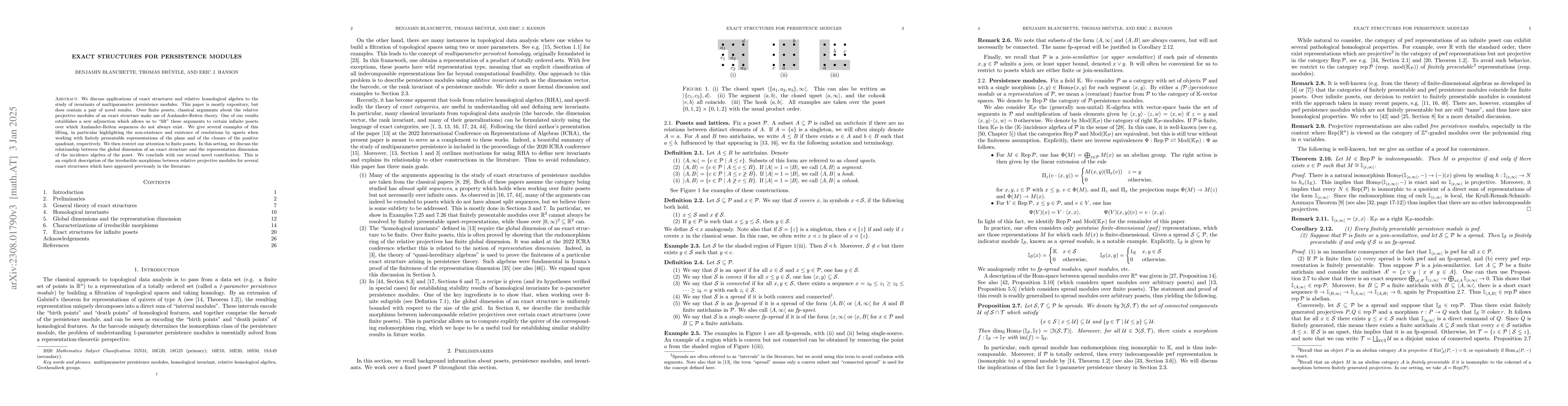 Thumbnail for Exact structures for persistence modules