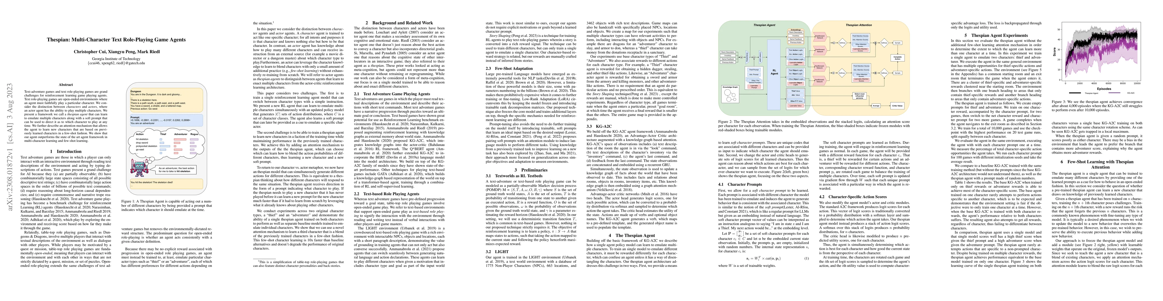 Thumbnail for Thespian: Multi-Character Text Role-Playing Game Agents