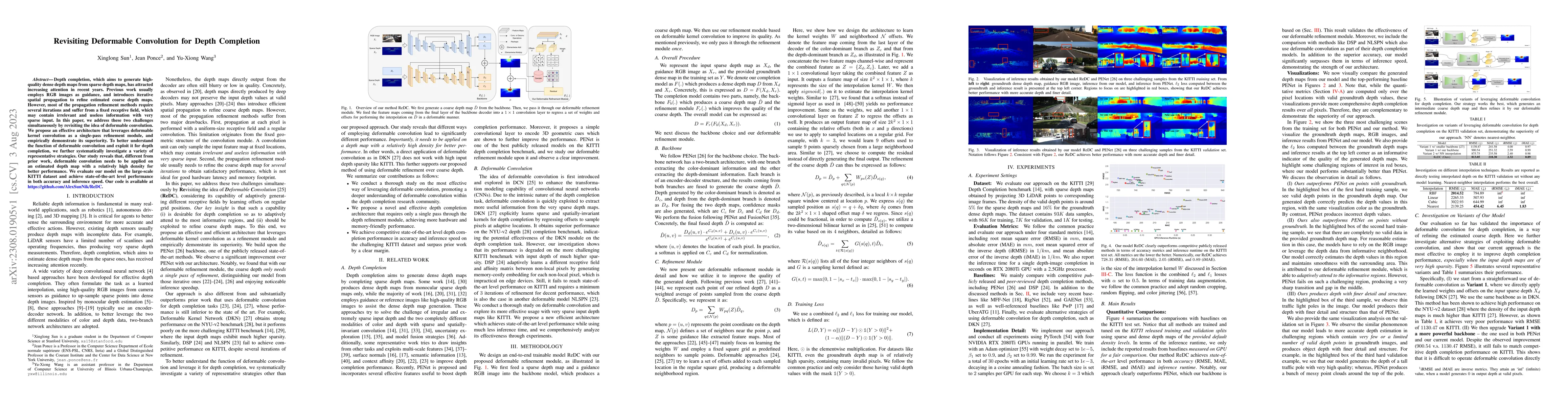 Thumbnail for Revisiting Deformable Convolution for Depth Completion