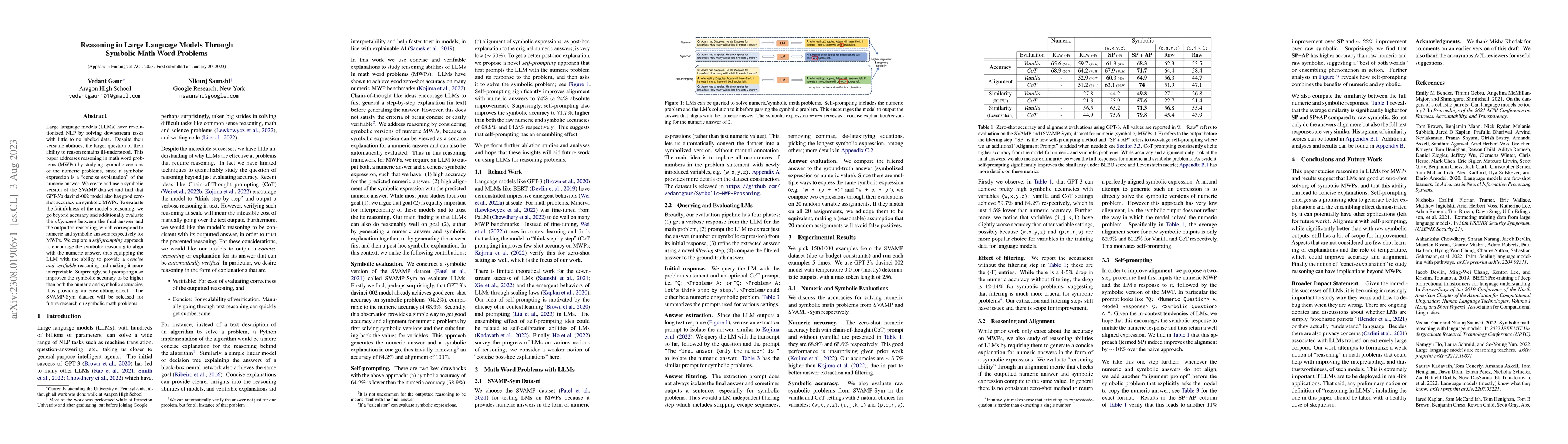 Thumbnail for Reasoning in Large Language Models Through Symbolic Math Word Problems