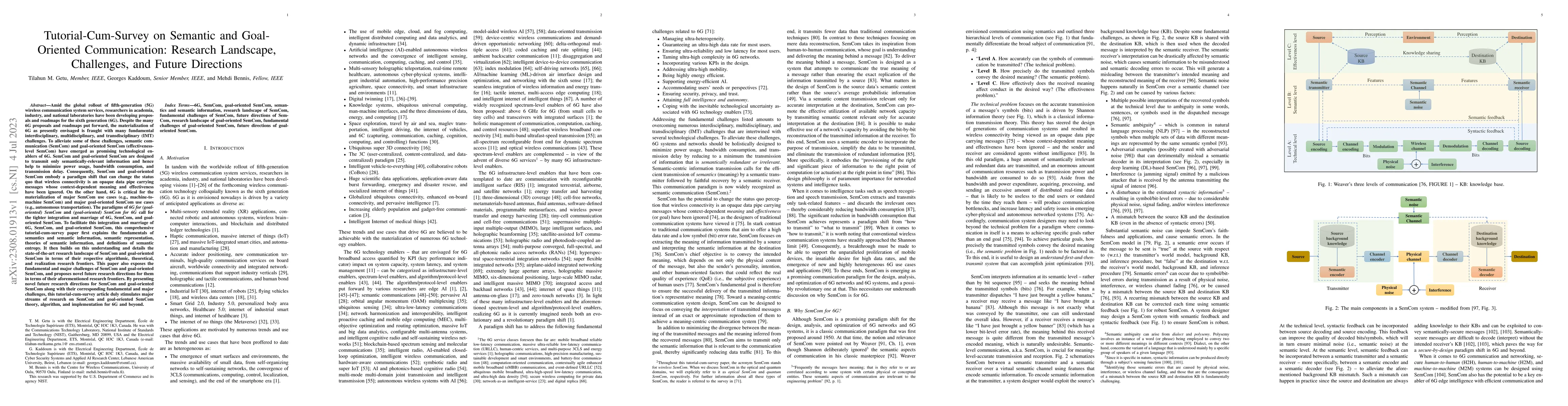 Thumbnail for Tutorial-Cum-Survey on Semantic and Goal- Oriented Communication:
  Research Landscape, Challenges, and Future Directions