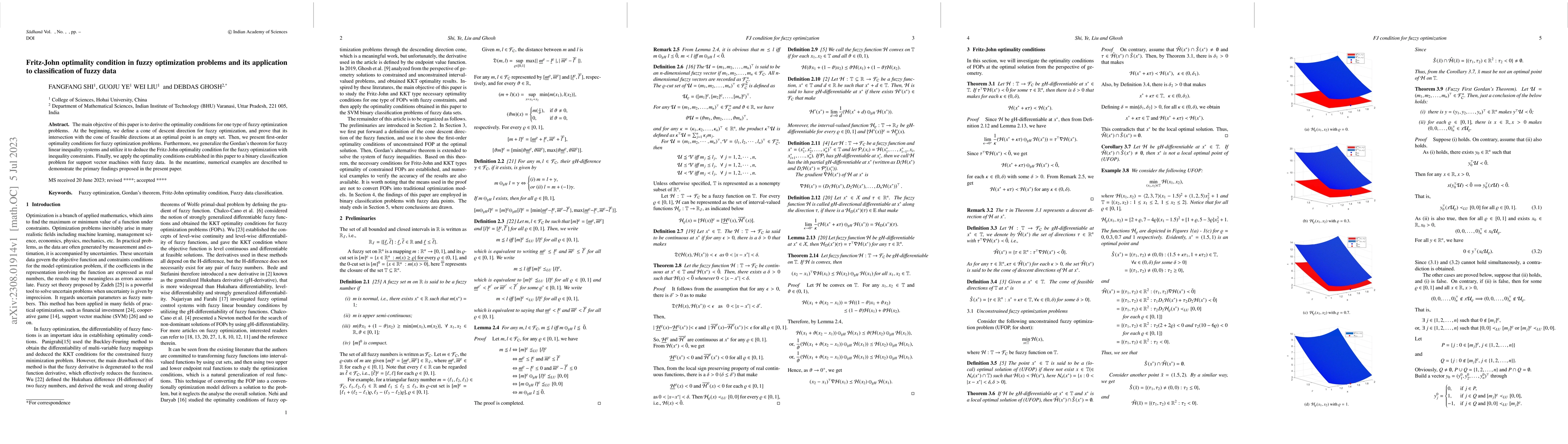 Thumbnail for Fritz-John optimality condition in fuzzy optimization problems and its
  application to classification of fuzzy data