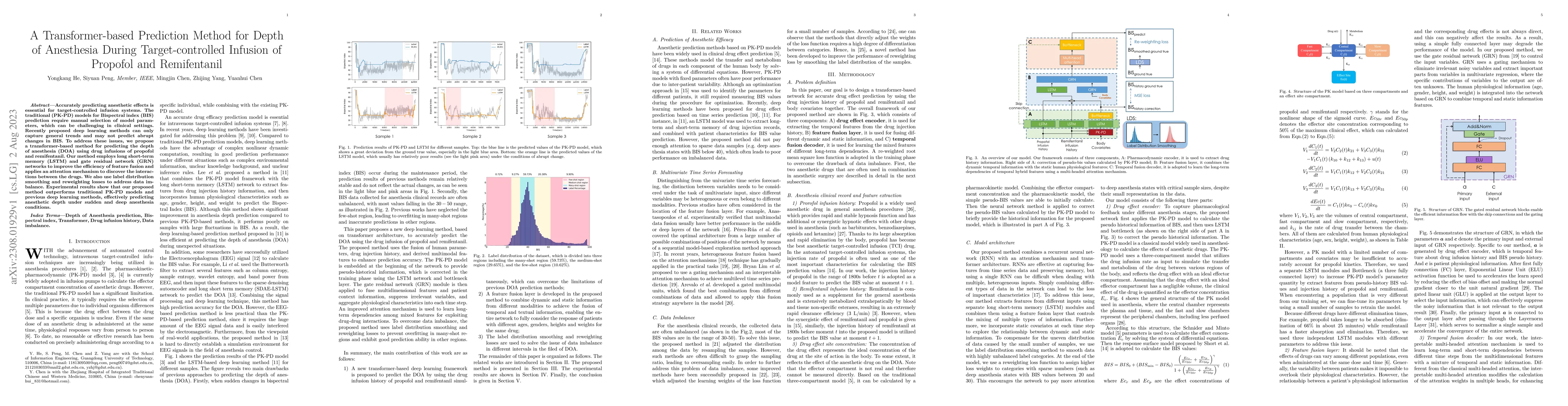 Thumbnail for A Transformer-based Prediction Method for Depth of Anesthesia During
  Target-controlled Infusion of Propofol and Remifentanil