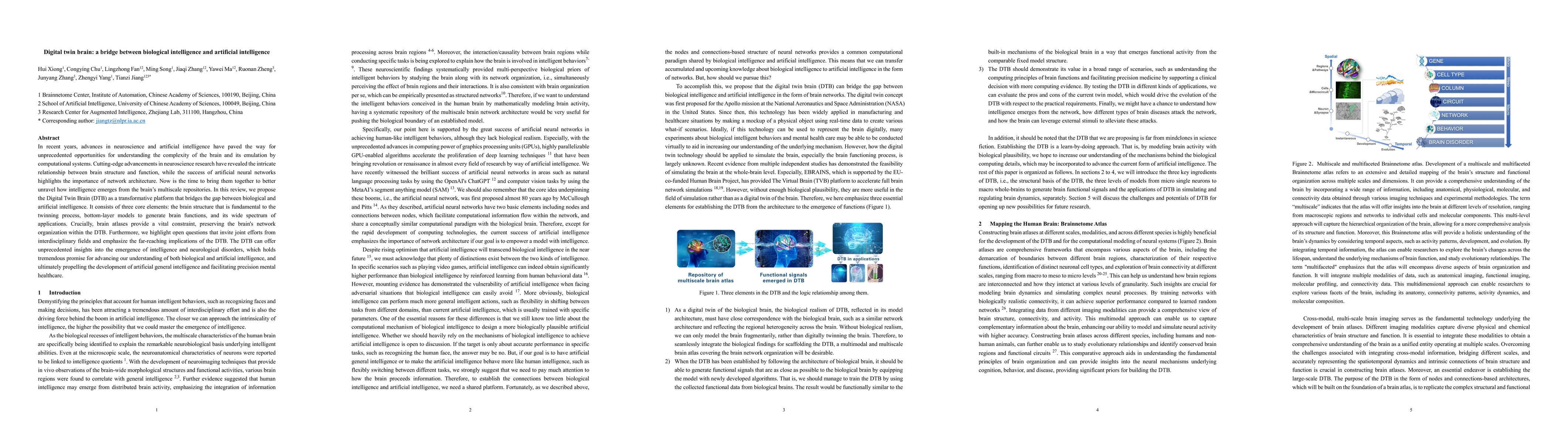 Thumbnail for Digital twin brain: a bridge between biological intelligence and
  artificial intelligence