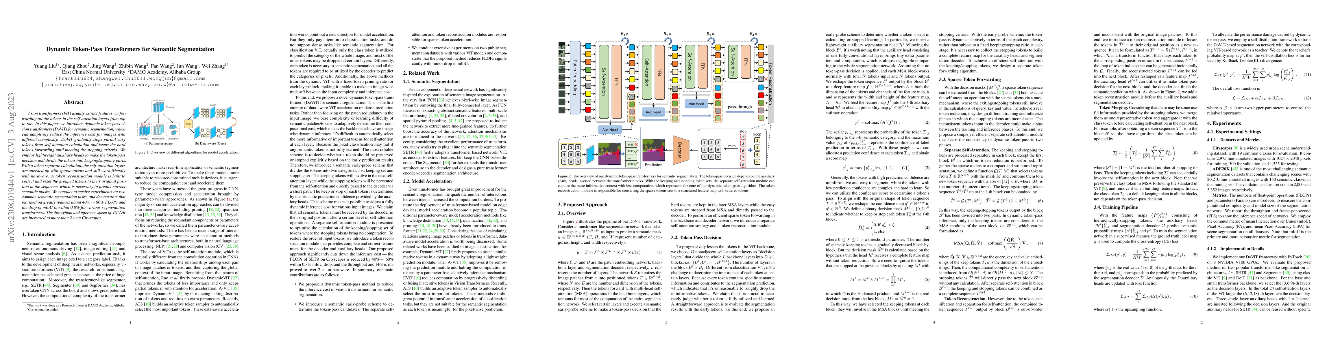 Thumbnail for Dynamic Token-Pass Transformers for Semantic Segmentation