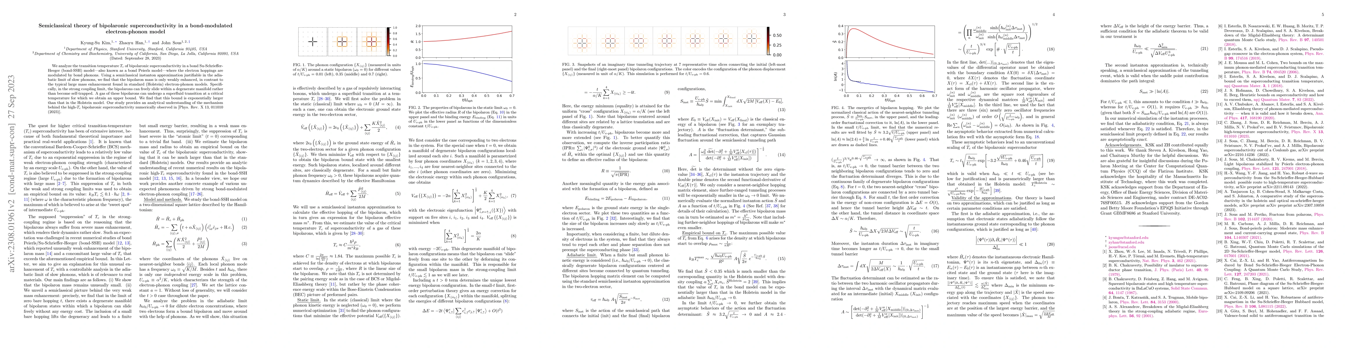 Thumbnail for Semi-classical theory of bipolaronic superconductivity in a
  bond-modulated electron-phonon model