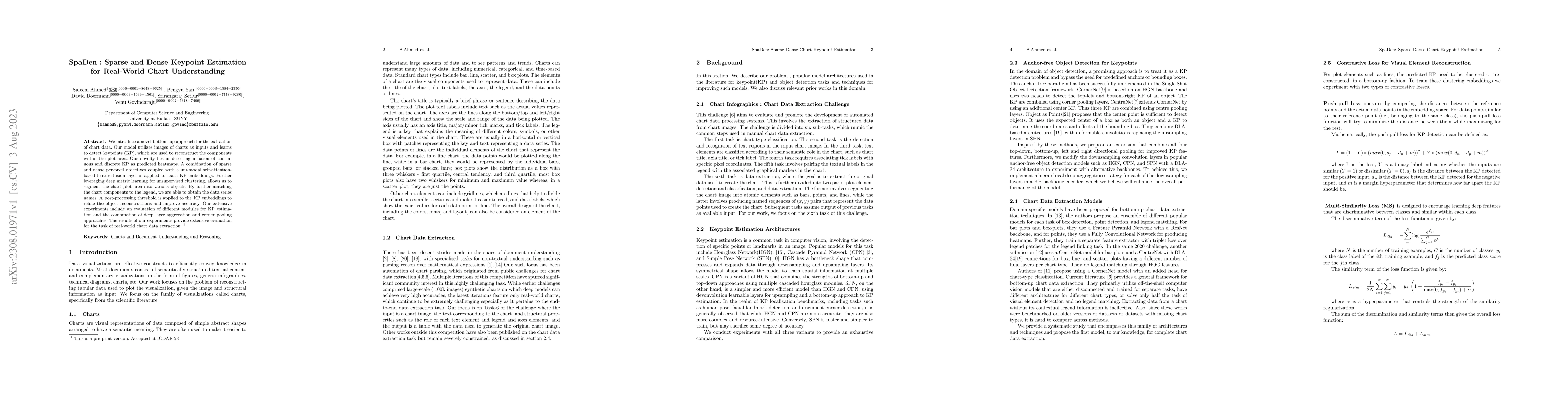 Thumbnail for SpaDen : Sparse and Dense Keypoint Estimation for Real-World Chart
  Understanding