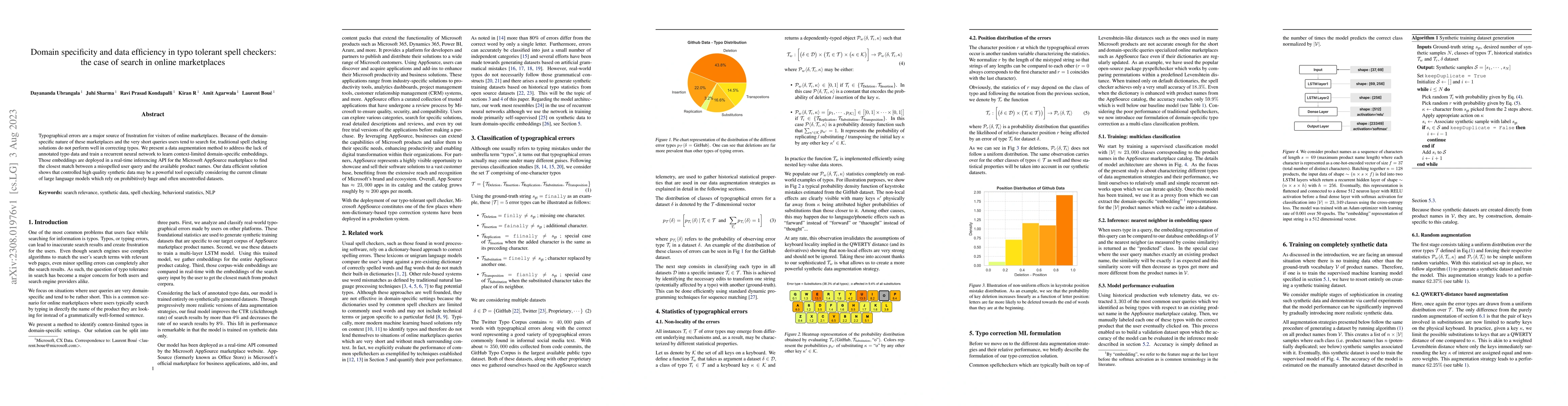 Thumbnail for Domain specificity and data efficiency in typo tolerant spell checkers:
  the case of search in online marketplaces
