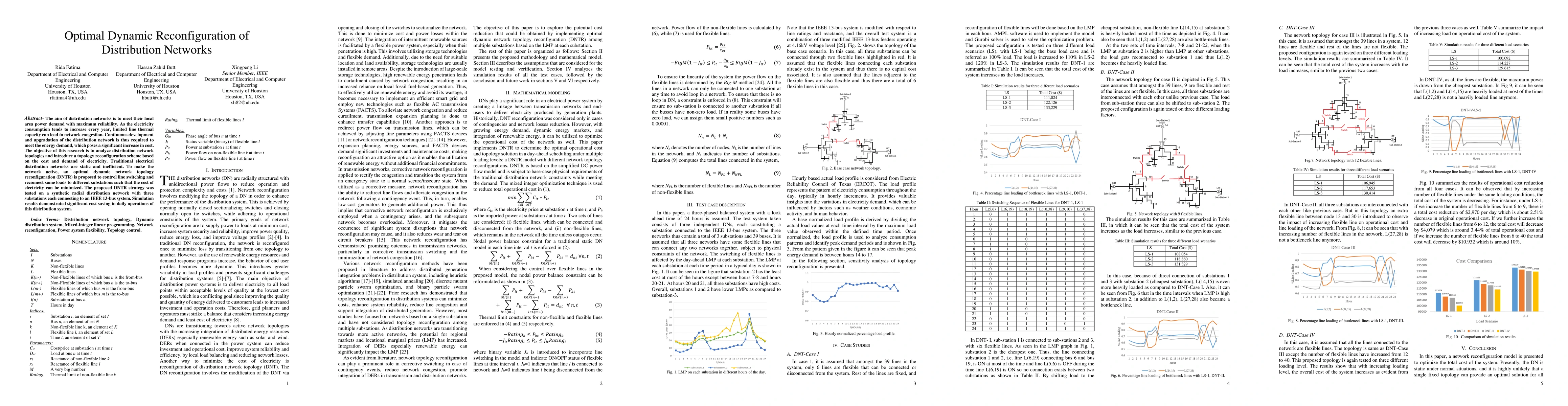 Thumbnail for Optimal Dynamic Reconfiguration of Distribution Networks