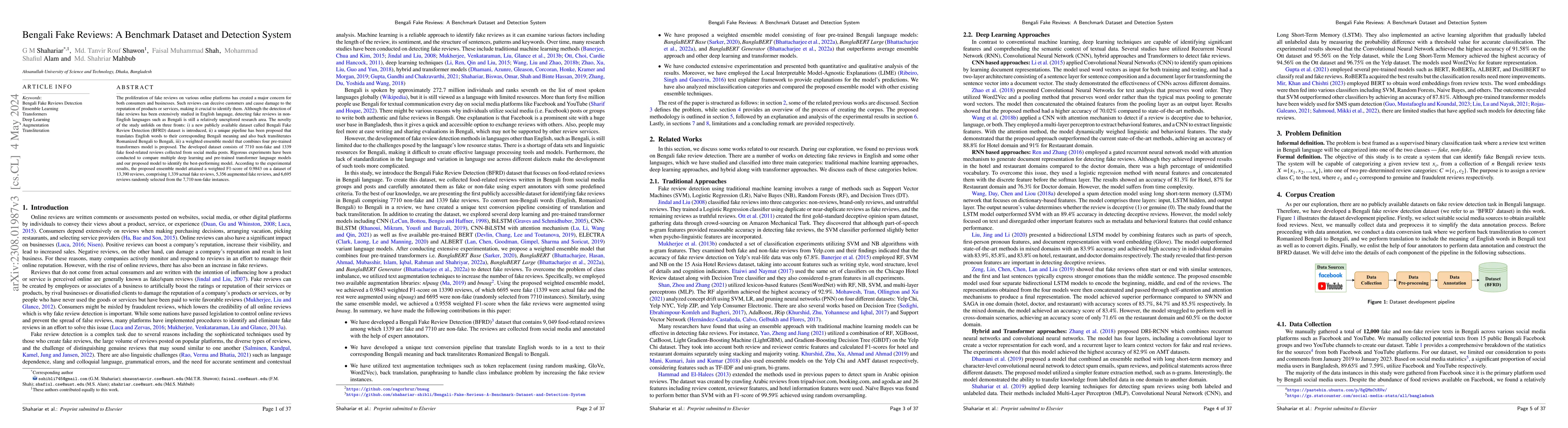 Thumbnail for Bengali Fake Reviews: A Benchmark Dataset and Detection System