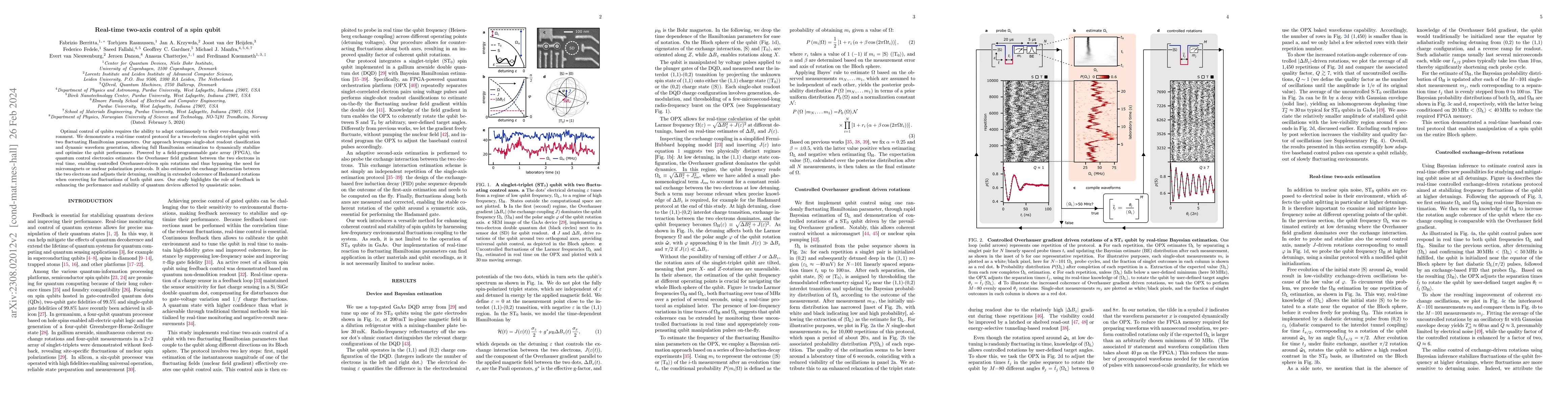 Thumbnail for Real-time two-axis control of a spin qubit