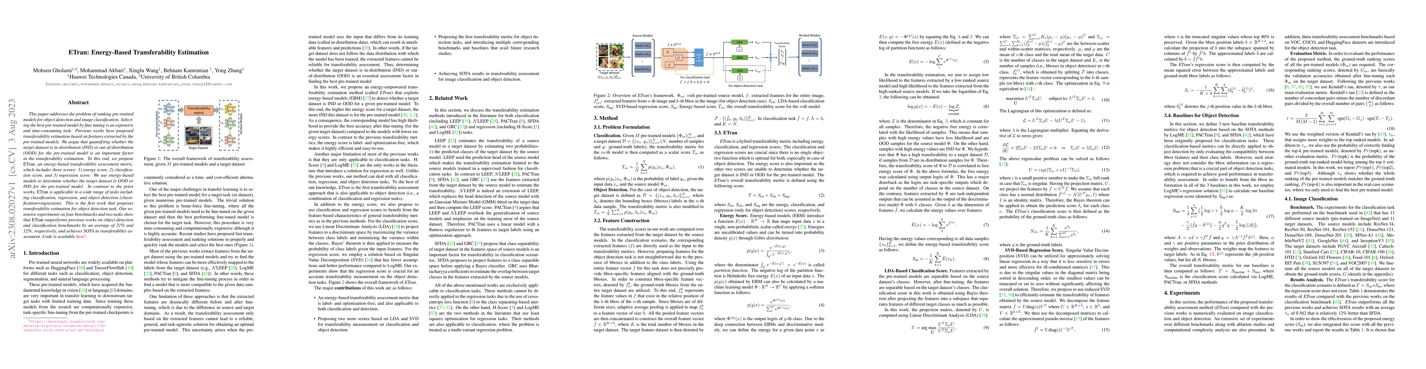 Thumbnail for ETran: Energy-Based Transferability Estimation