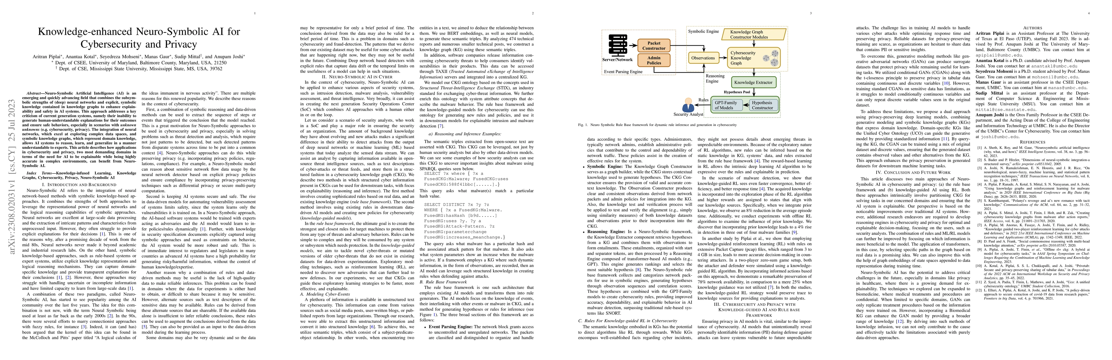Thumbnail for Knowledge-enhanced Neuro-Symbolic AI for Cybersecurity and Privacy