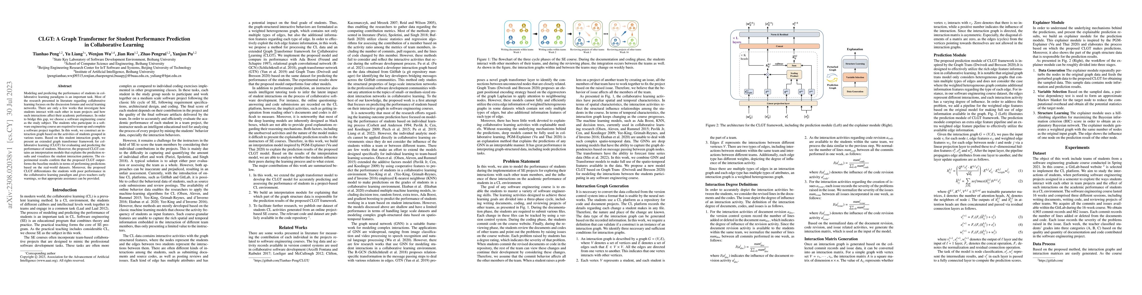 Thumbnail for CLGT: A Graph Transformer for Student Performance Prediction in
  Collaborative Learning