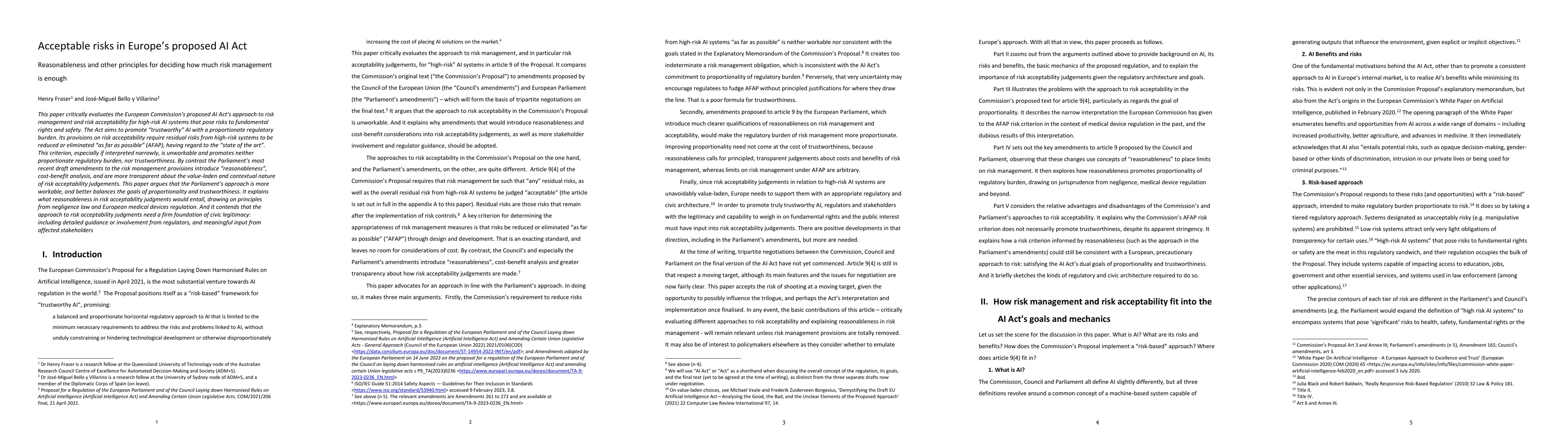 Thumbnail for Acceptable risks in Europe's proposed AI Act: Reasonableness and other
  principles for deciding how much risk management is enough