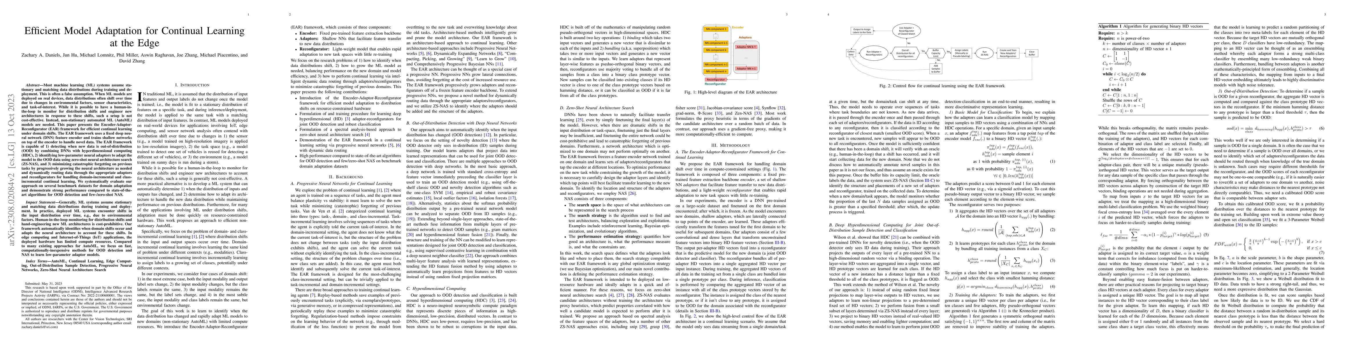 Thumbnail for Efficient Model Adaptation for Continual Learning at the Edge