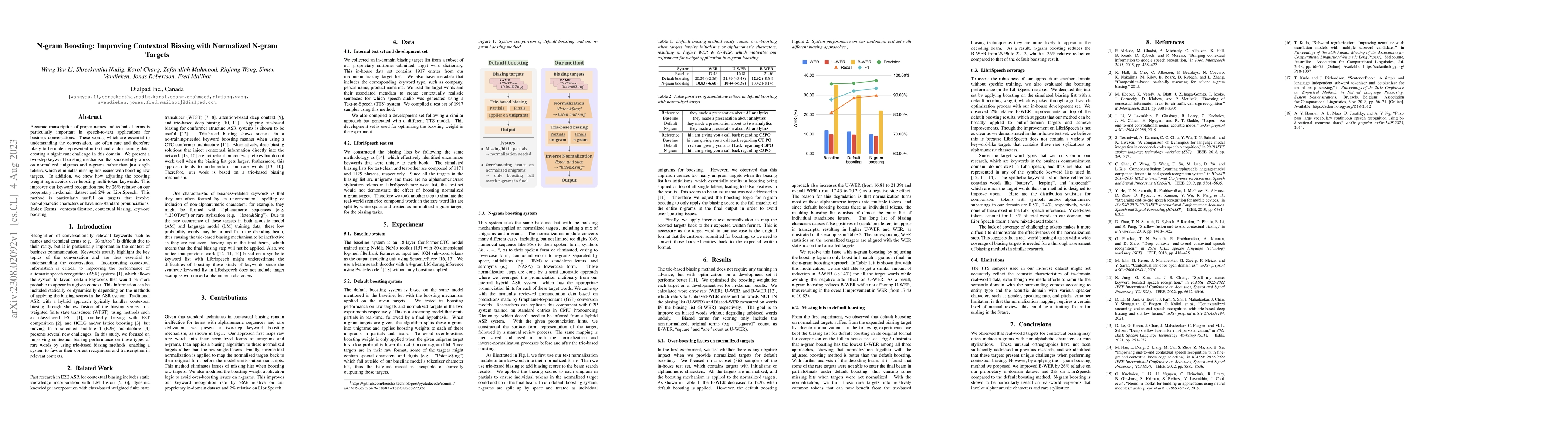 Thumbnail for N-gram Boosting: Improving Contextual Biasing with Normalized N-gram
  Targets