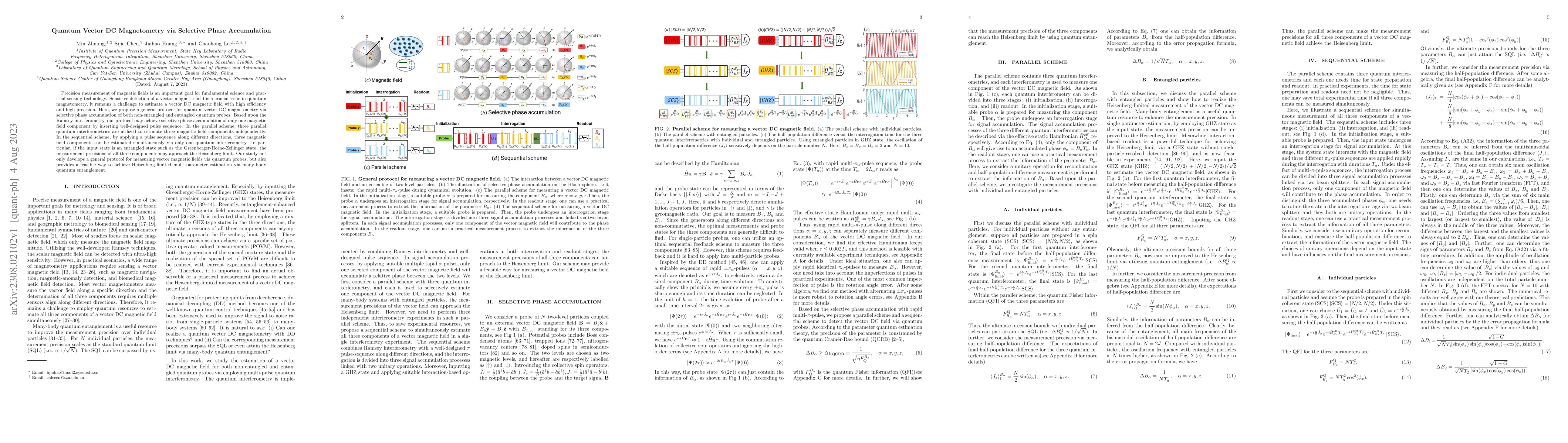 Thumbnail for Quantum Vector DC Magnetometry via Selective Phase Accumulation