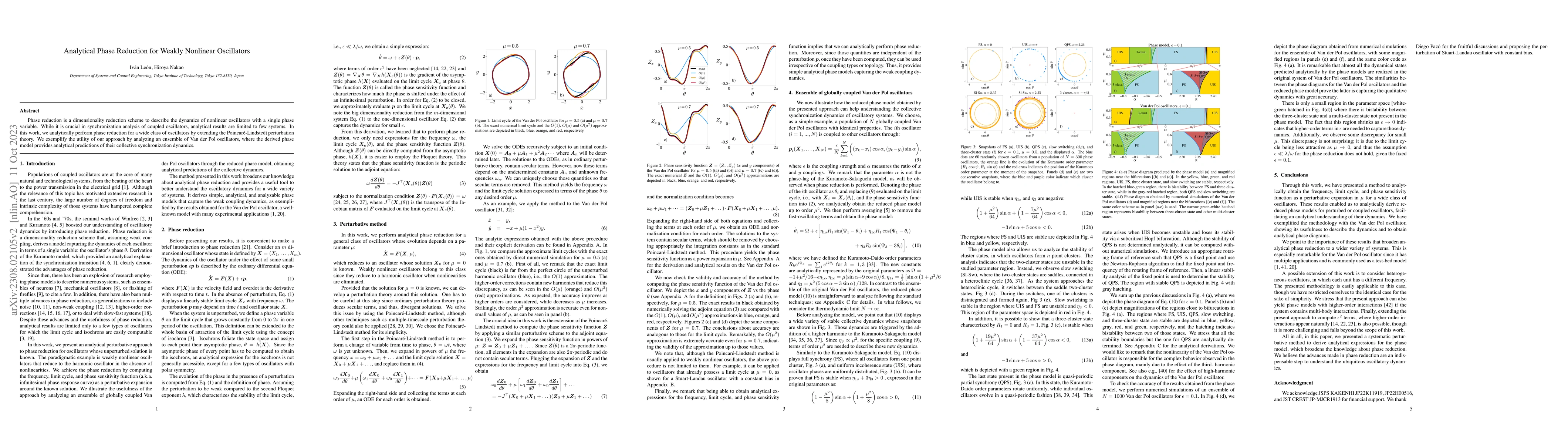 Thumbnail for Analytical Phase Reduction for Weakly Nonlinear Oscillators