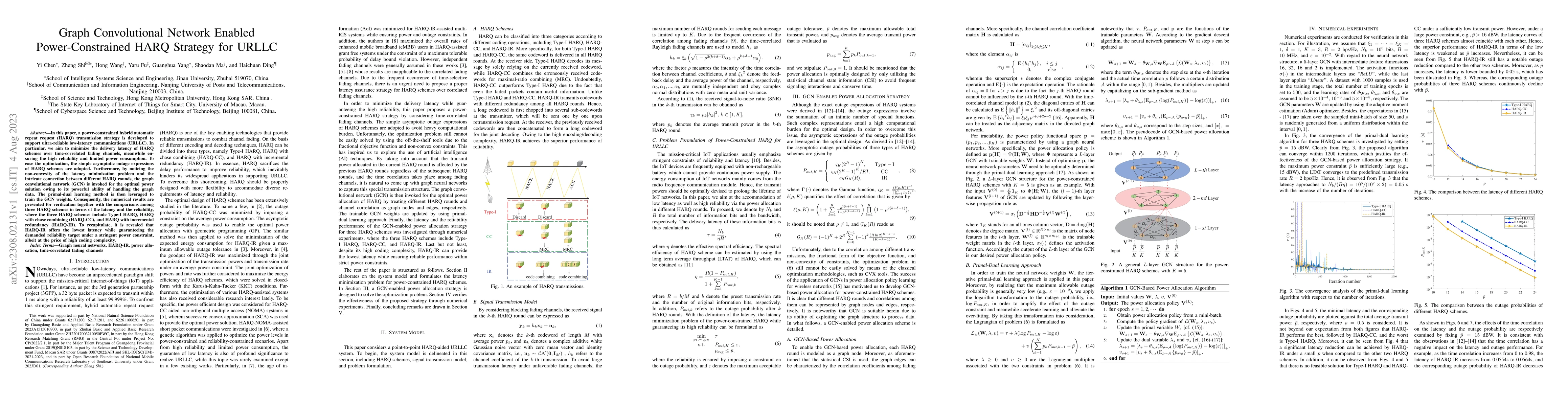 Thumbnail for Graph Convolutional Network Enabled Power-Constrained HARQ Strategy for
  URLLC