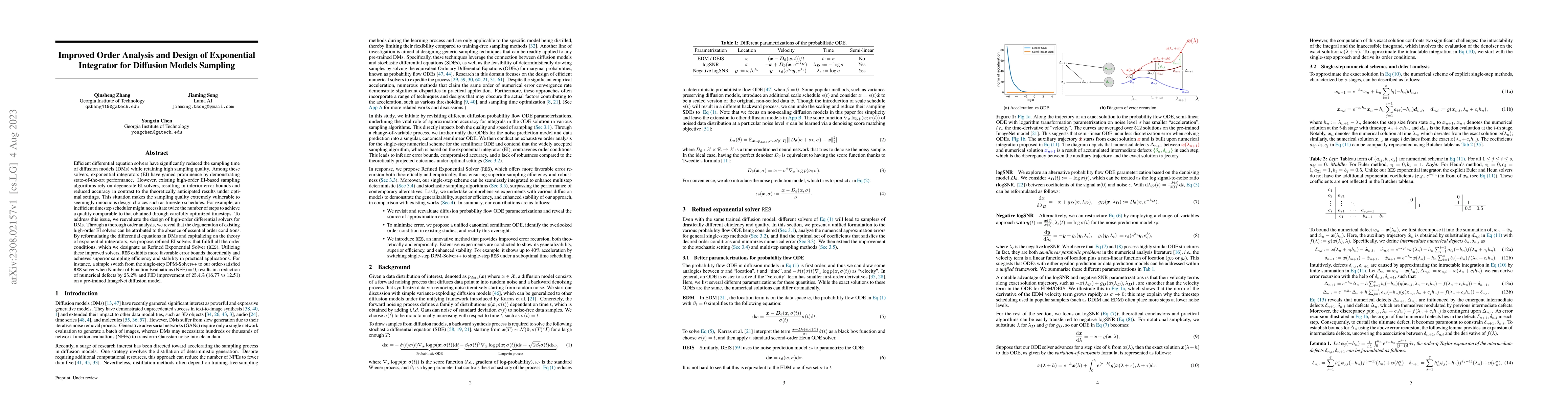 Thumbnail for Improved Order Analysis and Design of Exponential Integrator for
  Diffusion Models Sampling