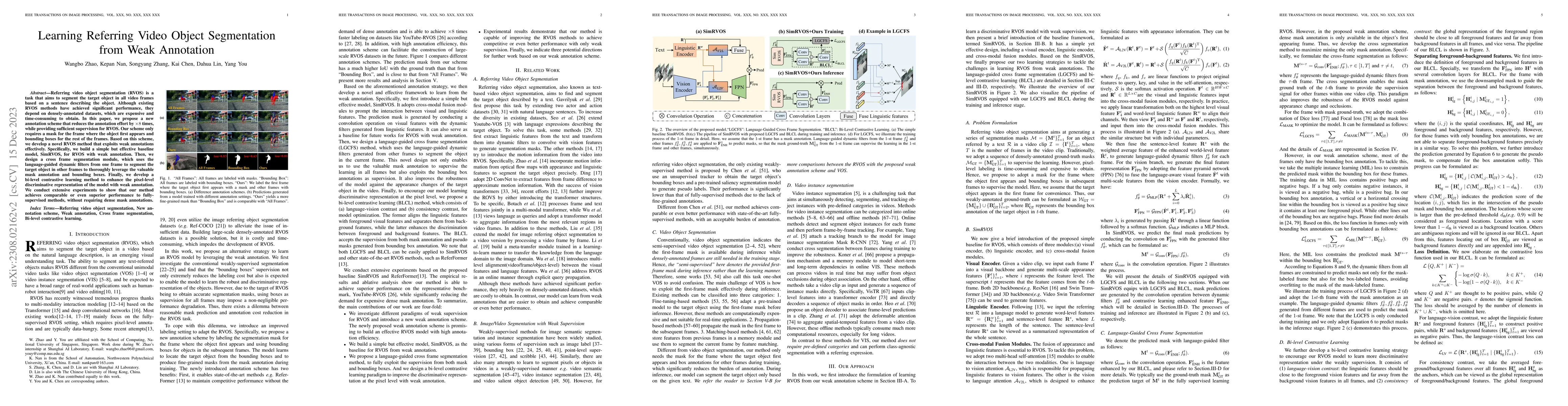 Thumbnail for Learning Referring Video Object Segmentation from Weak Annotation