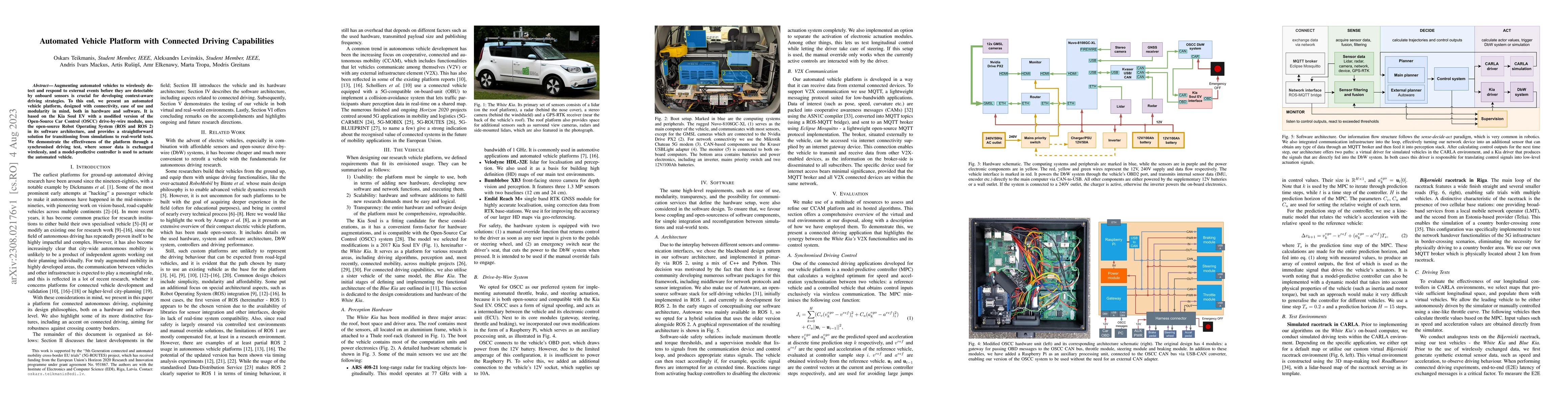 Thumbnail for Automated Vehicle Platform with Connected Driving Capabilities