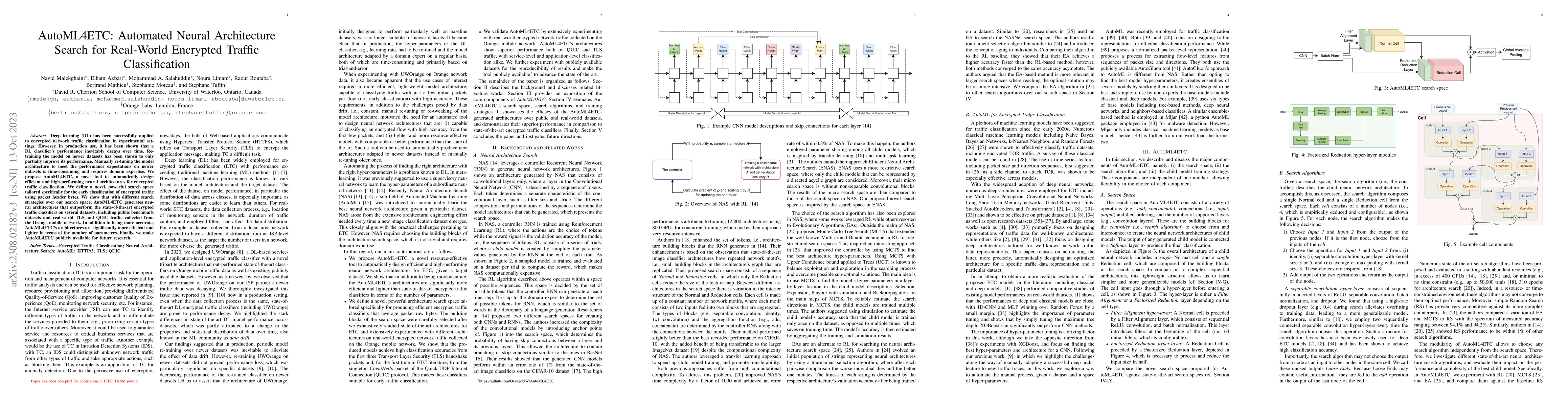Thumbnail for AutoML4ETC: Automated Neural Architecture Search for Real-World
  Encrypted Traffic Classification